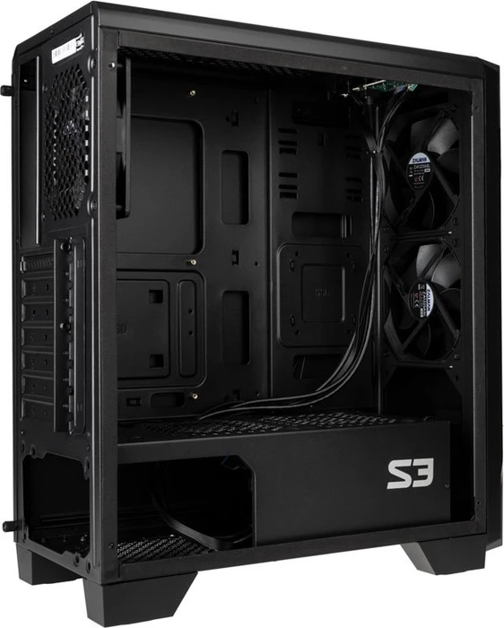 Zalman S3 TG, schwarz, Glasfenster