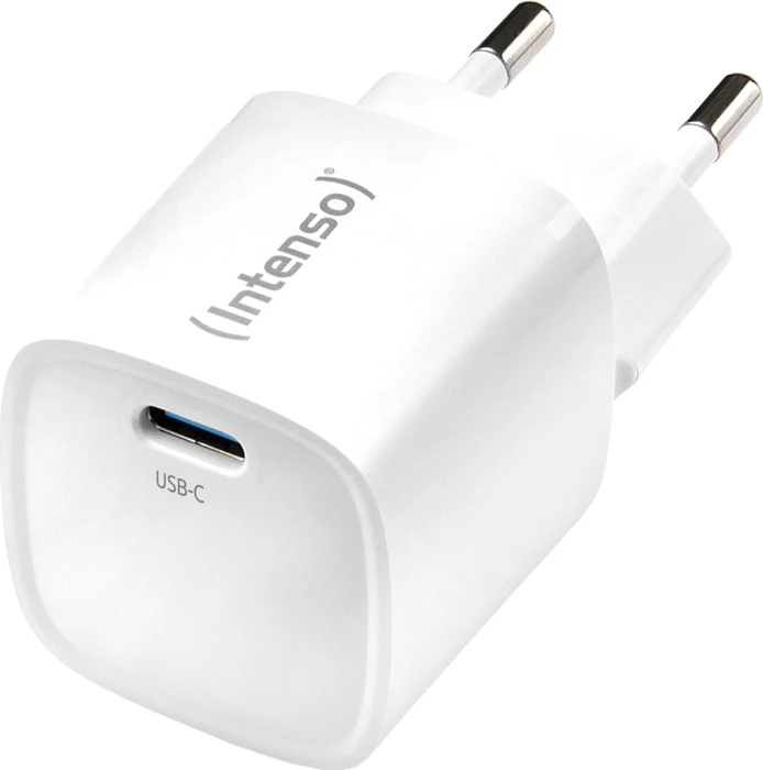 Intenso W30C2, GaN USB-C Power Adapter, USB-Netzteil USB-C, 1x USB-C, 30W, weiß