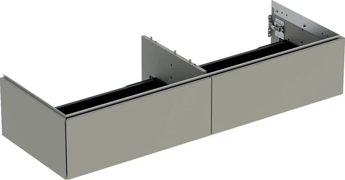 Geberit ONE Unterschrank für Aufsatzwaschtisch, mit zwei Schubladen, 135cm, greige/lackiert matt