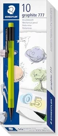 Staedtler graphite 777 Druckbleistift B 0.5mm graphit, grün, Radierer, 10er-Pack