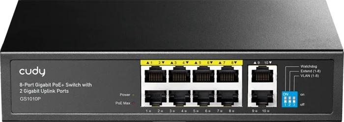 Cudy GS100 Series Rackmount Gigabit Switch, 10x RJ-45, 120W PoE+