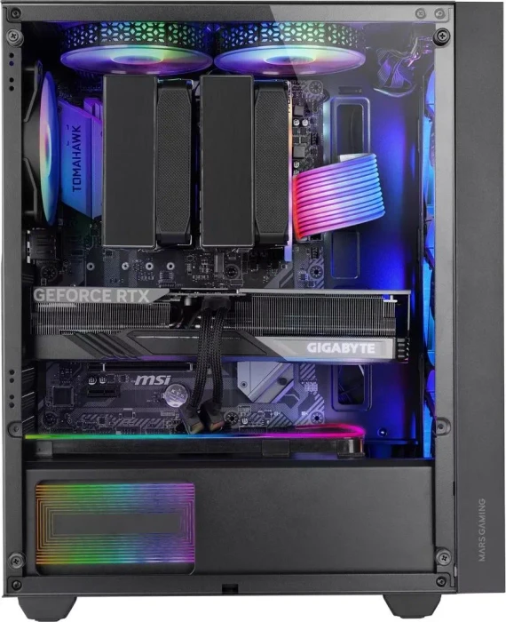 Mars Gaming MC-Air Black, Glasfenster