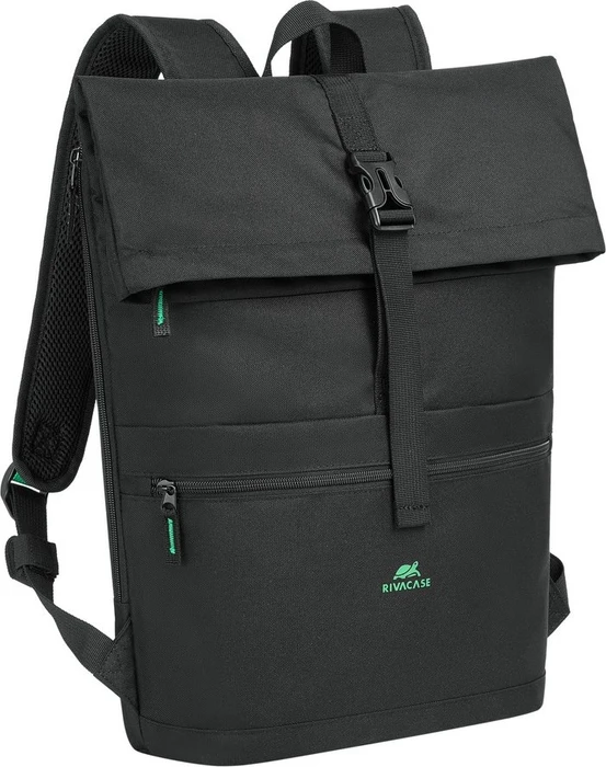 RivaCase Gremio 5567 Eco 15L Rolltop Rucksack, schwarz
