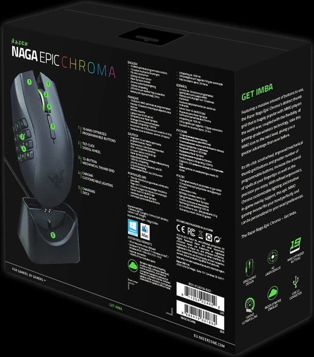 Razer Naga Pro Wireless, USB/Bluetooth