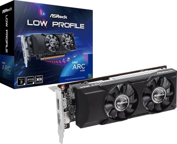 ASRock Arc A380 Low Profile 6GB, A380 LP 6G, 6GB GDDR6, HDMI, DP