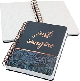 Sigel Jolie Spiral-Notizbuch, A5, punktiert, Hardcover, Motiv Mystic Jungle "just imagine", 120 Blatt