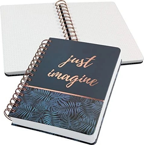 Sigel Jolie Spiral-Notizbuch, A5, punktiert, Hardcover, Motiv Mystic Jungle "just imagine", 120 Blatt