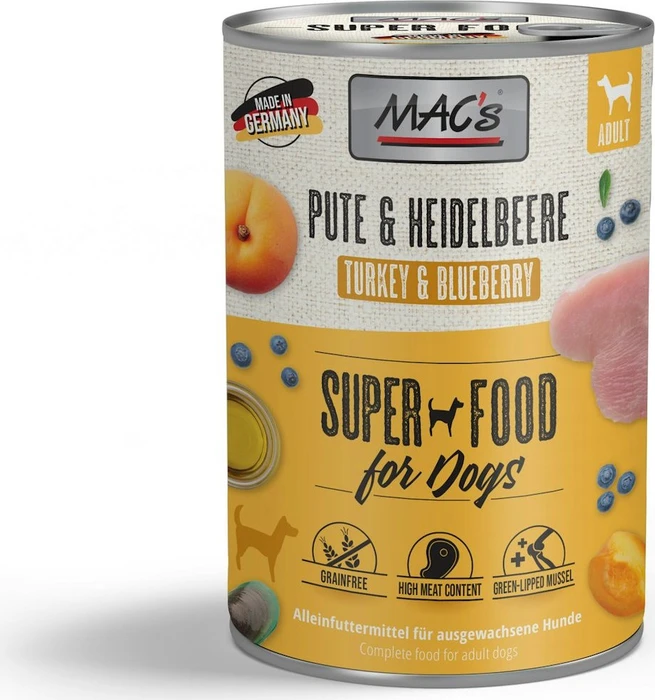 MAC's Dog Pute und Heidelbeere, 2.40kg (6x 400g)