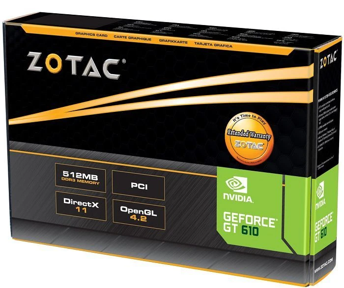 Zotac GeForce GT 610 PCI, 512MB DDR3, VGA, DVI, HDMI