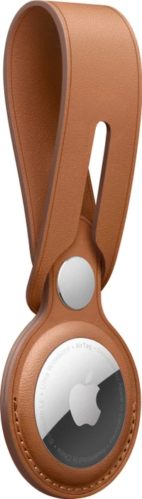 Apple AirTag Anhänger aus Leder sattelbraun