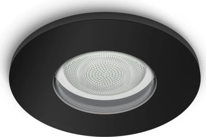 Philips Hue White and Color Ambiance Xamento Einbauleuchte rund schwarz, 3 Stück