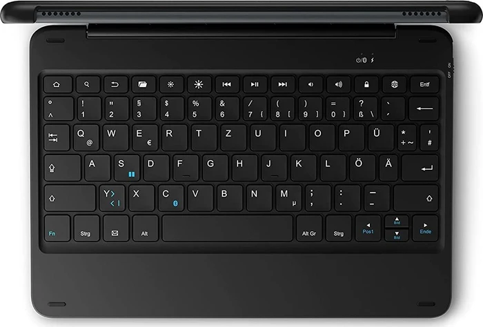 Amazon Fire HD 10 Plus KFTRPWI 2021, ohne Werbung, schwarz, 64GB, mit Bluetooth Tastatur