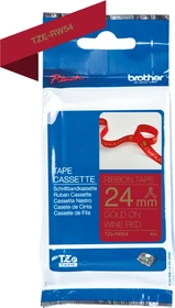 Brother TZe-RW54 Beschriftungsband, 24mm, gold/weinrot