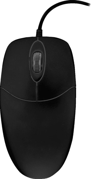 Contour Design Active Key AK-PMJ1 abwaschbare PC-Maus mit Scrollrad, schwarz, USB