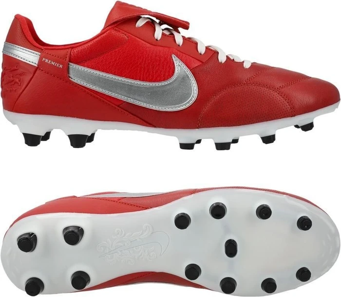 Nike Premier 3 FG Low-Top cinnabar/university red/sail/metallic silver (Herren)