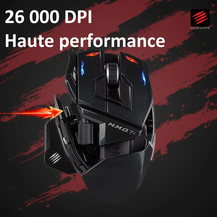 MadCatz M.M.O 7+ Wireless Gaming Mouse schwarz, USB