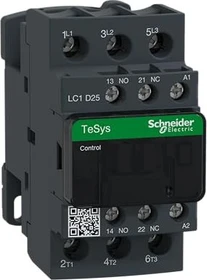 Schneider Electric Leistungsschütz LC1D 3p, +1S+1Ö, 11 kW, 25 A, 400 V AC3, Spule 230 V AC