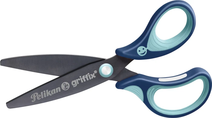 Pelikan griffix Schulschere Onlineverpackung, Universalschere, Rechtshänder, 140mm, blau