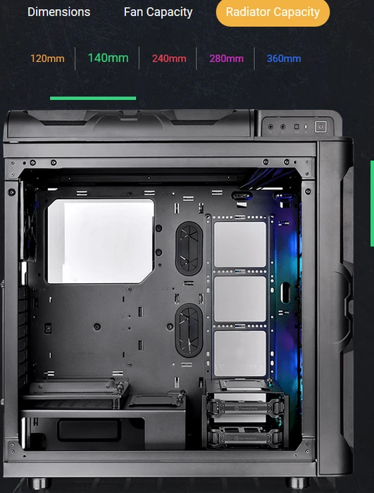 Thermaltake Level 20 RS ARGB, schwarz, Glasfenster