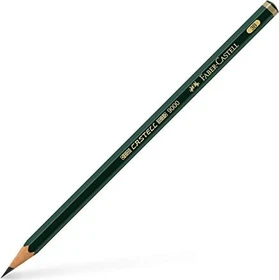 Faber-Castell Castell 9000 Bleistift 3B graphit, grün, 12er-Pack
