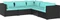 vidaXL Loungecouch Garten-Lounge-Set 5-tlg. mit Kissen Vorschaubild