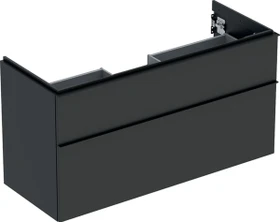 Geberit iCon Unterschrank für Handwaschbecken mit 2 Schubladen 118.4cm, Korpus und Front: lava/lackiert matt, Griff: lava/pulverbeschichtet matt
