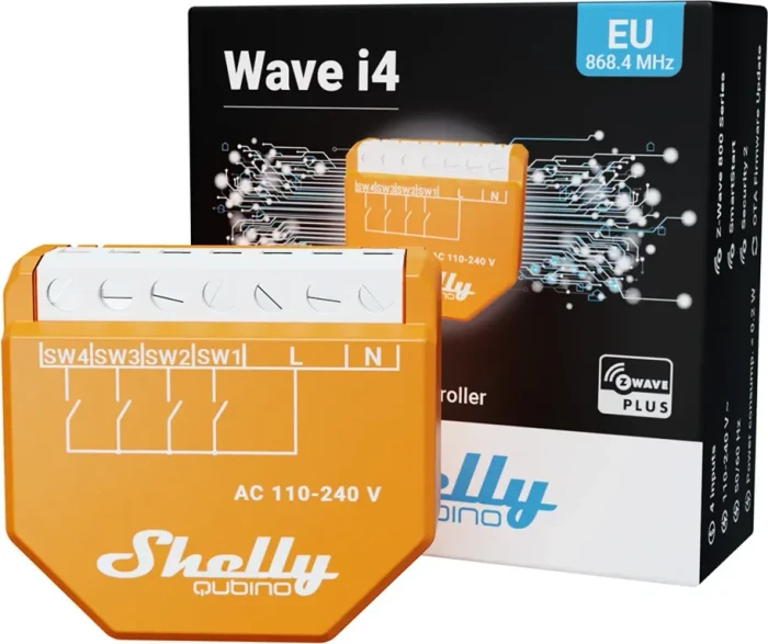 Shelly Qubino Wave i4, 4-Kanal, Unterputz, Schaltaktor