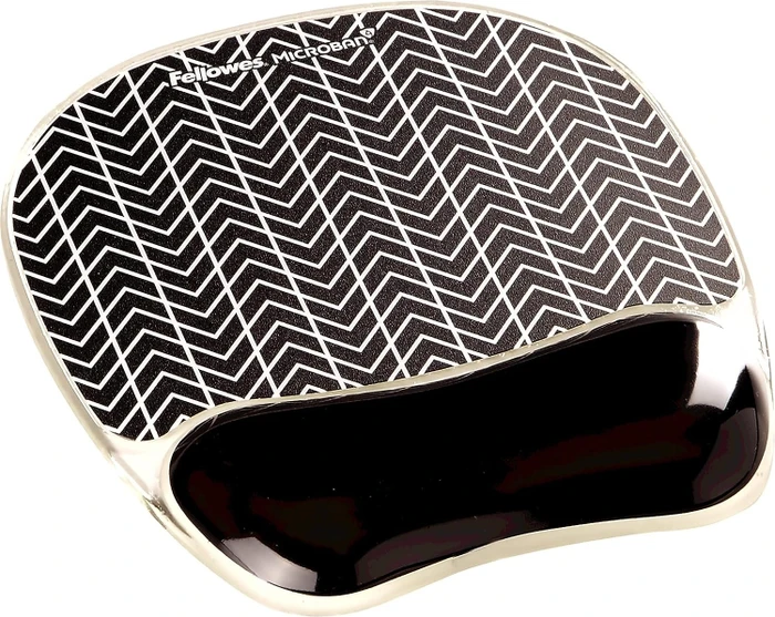 Fellowes Photo Gel Handgelenkauflage mit Mauspad, Zick-Zack