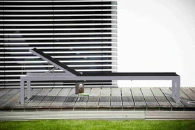 Jan Kurtz Quadrato Gartenliege silber/schwarz