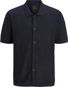 Jack & Jones Cooper Knit Poloshirt kurzarm night sky (Herren)