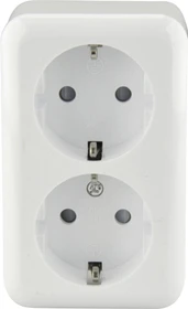 uniTEC STANDARD AP Schutzkontakt-Steckdose 2-fach, weiß