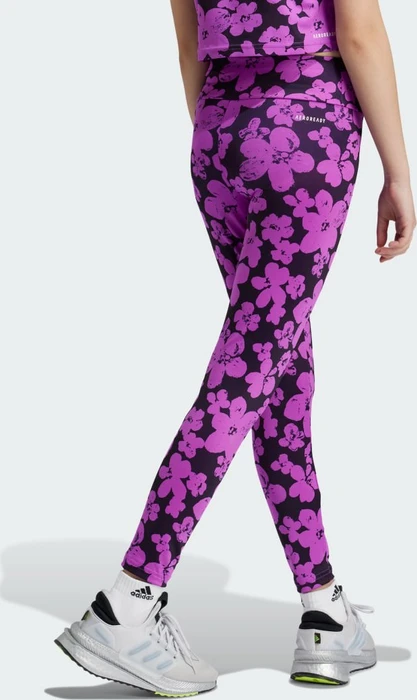adidas Train Essentials Seasonal Printed High Waisted Hose 7/8 aurora black/purple burst (Junior)