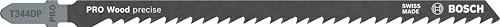 Bosch Professional T344DP HCS Precision for Wood Stichsägeblatt 6TPI, 152mm, 25 Stück