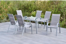 Merxx Amalfi di lusso Gartenmöbel-Set diamantbraun, 5-tlg.