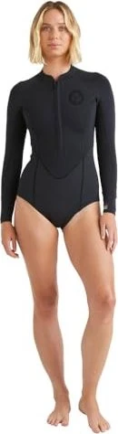 Billabong Salty Dayz Front Zip Shorty langarm 1/1mm schwarz (Damen)
