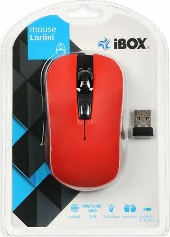 iBox Loriini Red rot/schwarz, USB