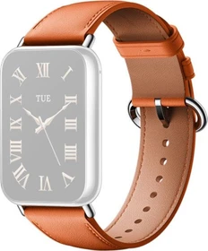 Xiaomi Leather Quick Release Strap Ersatzarmband für Smart Band 8 Pro coral/orange