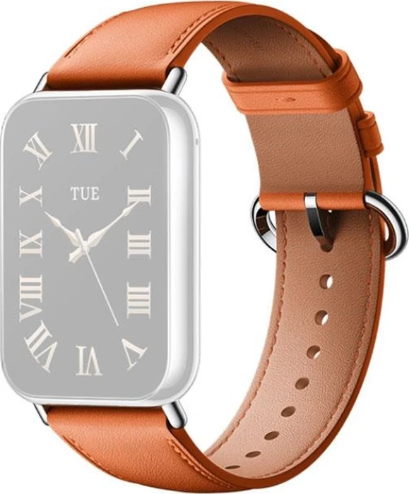 Xiaomi Leather Quick Release Strap Ersatzarmband für Smart Band 8 Pro coral/orange