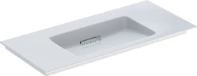 Geberit ONE Möbelwaschtisch Abgang horizontal 105cm, ohne Hahnloch, weiß/KeraTect