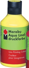 Marabu Aqua Linoldruckfarbe, mittelgelb, 250ml