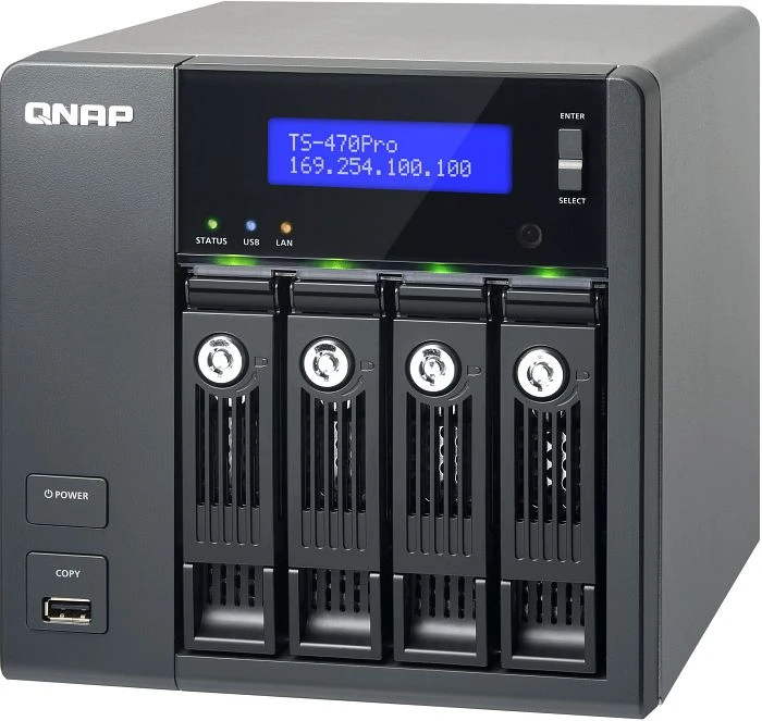 QNAP Turbo Station TS-470 Pro, 2GB RAM, 2x RJ-45 1000Base-T, 2x USB-A 3.0
