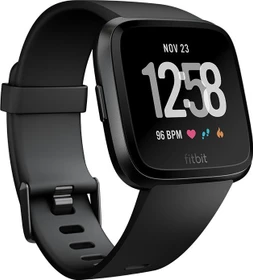 Fitbit Versa Aktivitäts-Tracker black/black aluminium