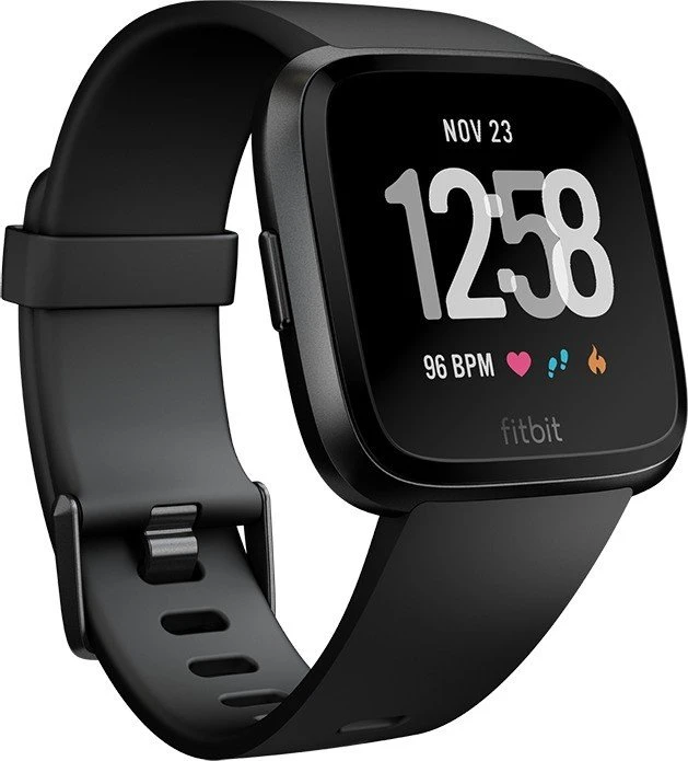 Fitbit Versa Aktivitäts-Tracker black/black aluminium