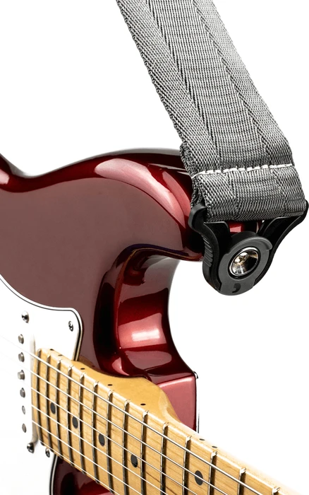D'Addario Auto Lock Nylon Guitar Strap Metal Grey