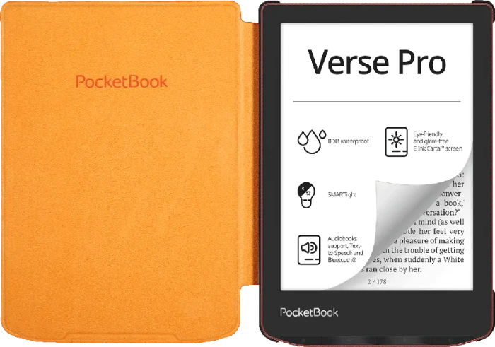 PocketBook Cover Shell für Verse und Verse Pro, PU, orange