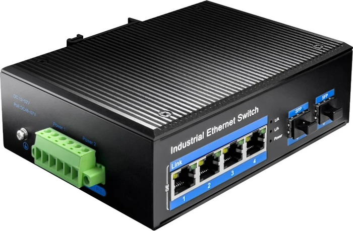 Cudy IG10 Industrial Railmount Gigabit Switch, 4x RJ-45, 2x SFP, 120W PoE+