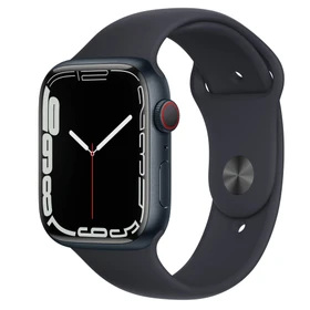 Apple Watch Series 7 (GPS) 45mm Aluminium Mitternacht mit Sportarmband Mitternacht