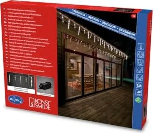 Konstsmide Lichterkette 32 Eiszapfen LED 96x warmweiß