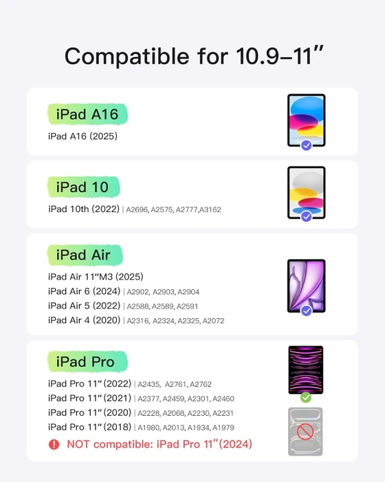Inateck Ultraleicht Tastatur für iPad Air 6/iPad Air 5/iPad Pro 11", grün, UK