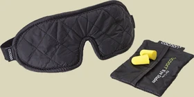 Cocoon Eye Shades De Luxe Schlafmaske inkl. Ohrstöpsel schwarz/grau